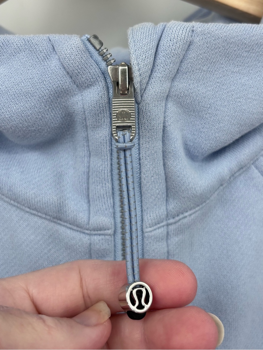 Lululemon Cropped Scuba Half-Zip Hooded Pullover willow blue XS-Small - Picture 5 of 10
